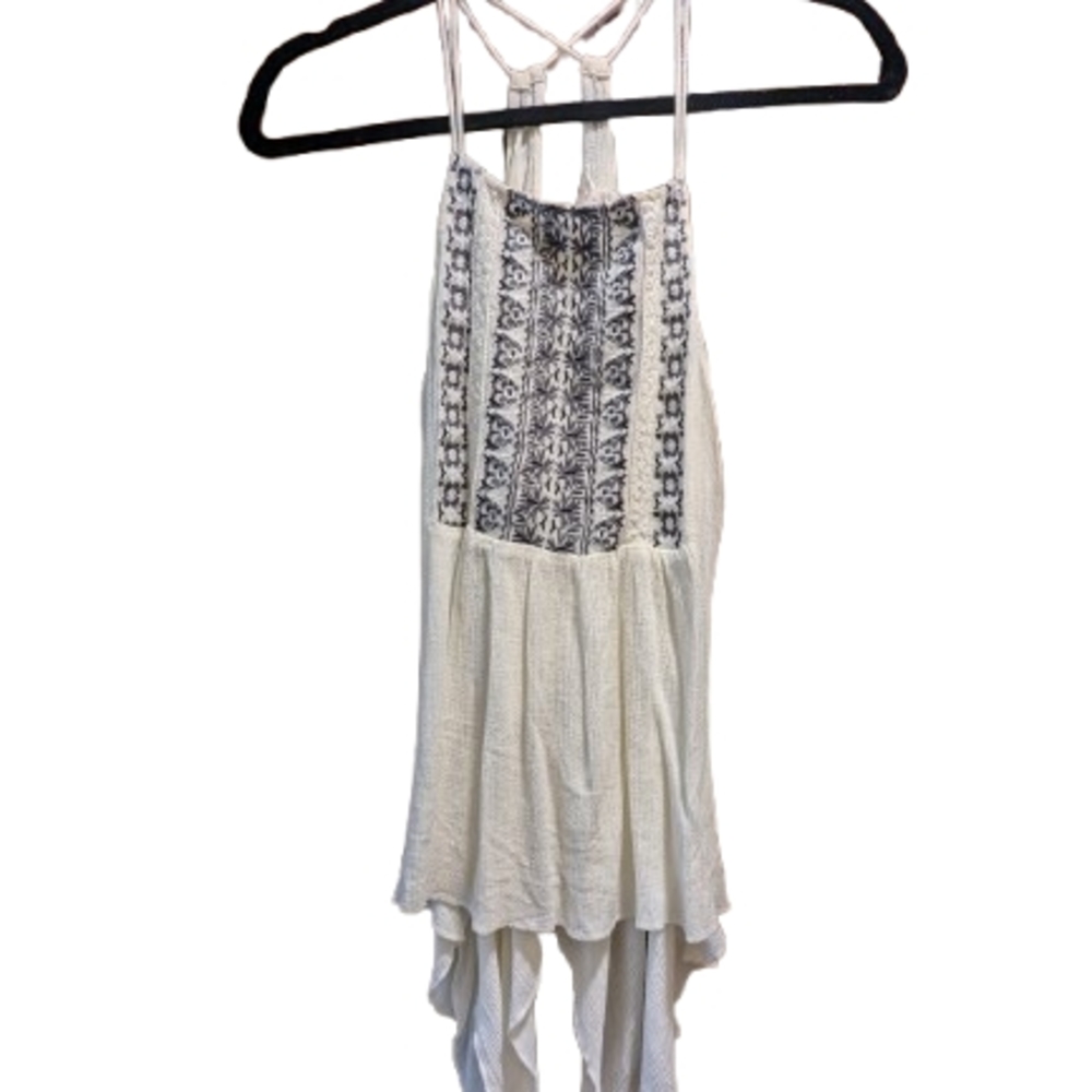 Flowy Boho Cream and Black Tank Top